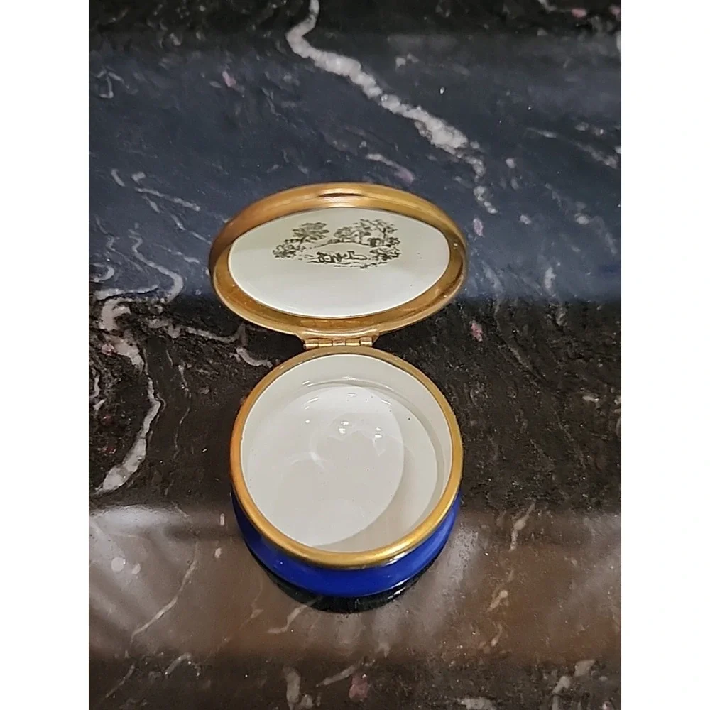 Bilston Enamel Trinket Box 